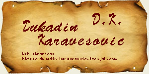 Dukadin Karavesović vizit kartica
